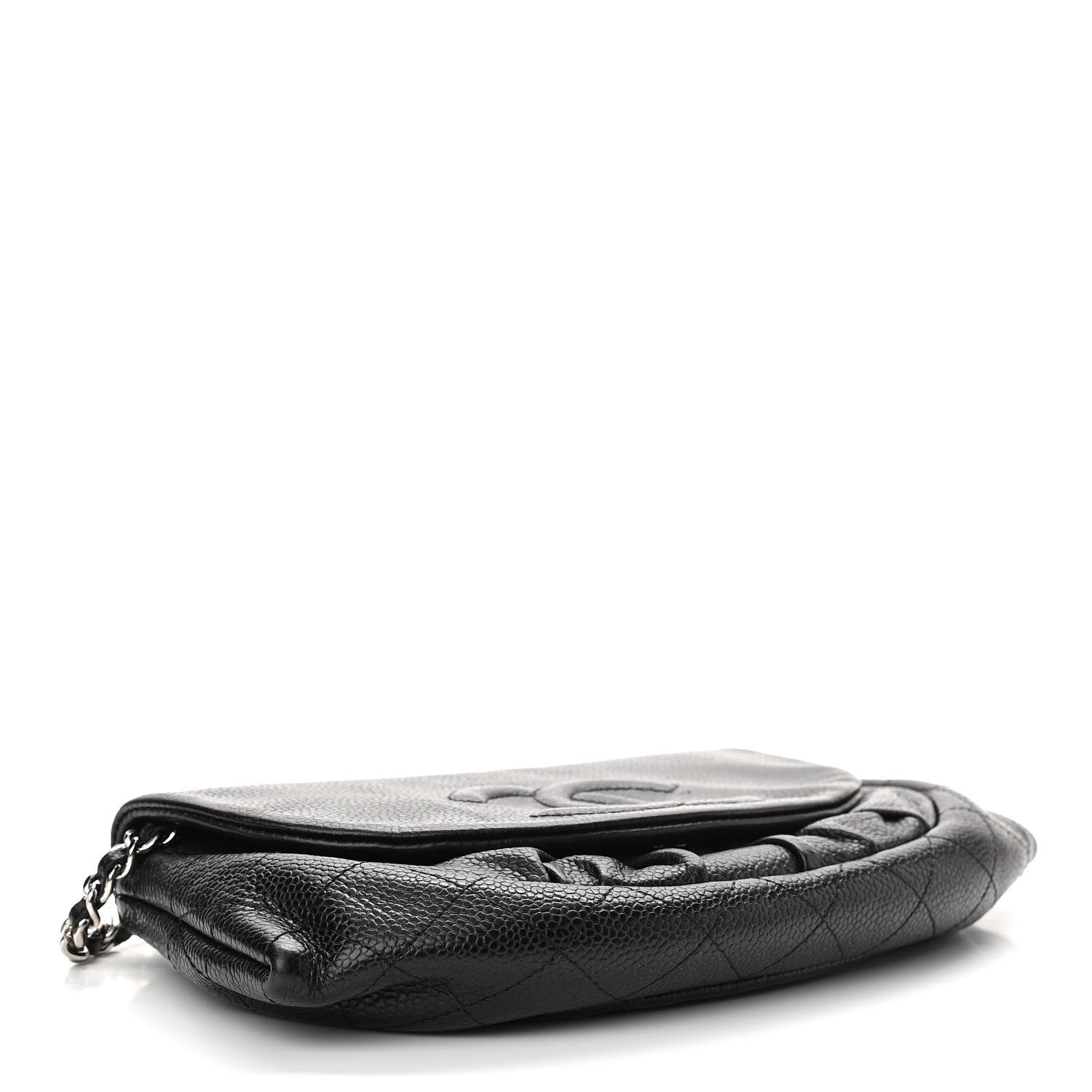 Chanel Caviar Half Moon Wallet On Chain WOC Black 4 of 11