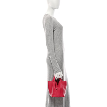 Hermes Taurillon Clemence Swift Eclat Picotin Lock 18 PM Rose Mexico Rouge De Coeur 11 of 11