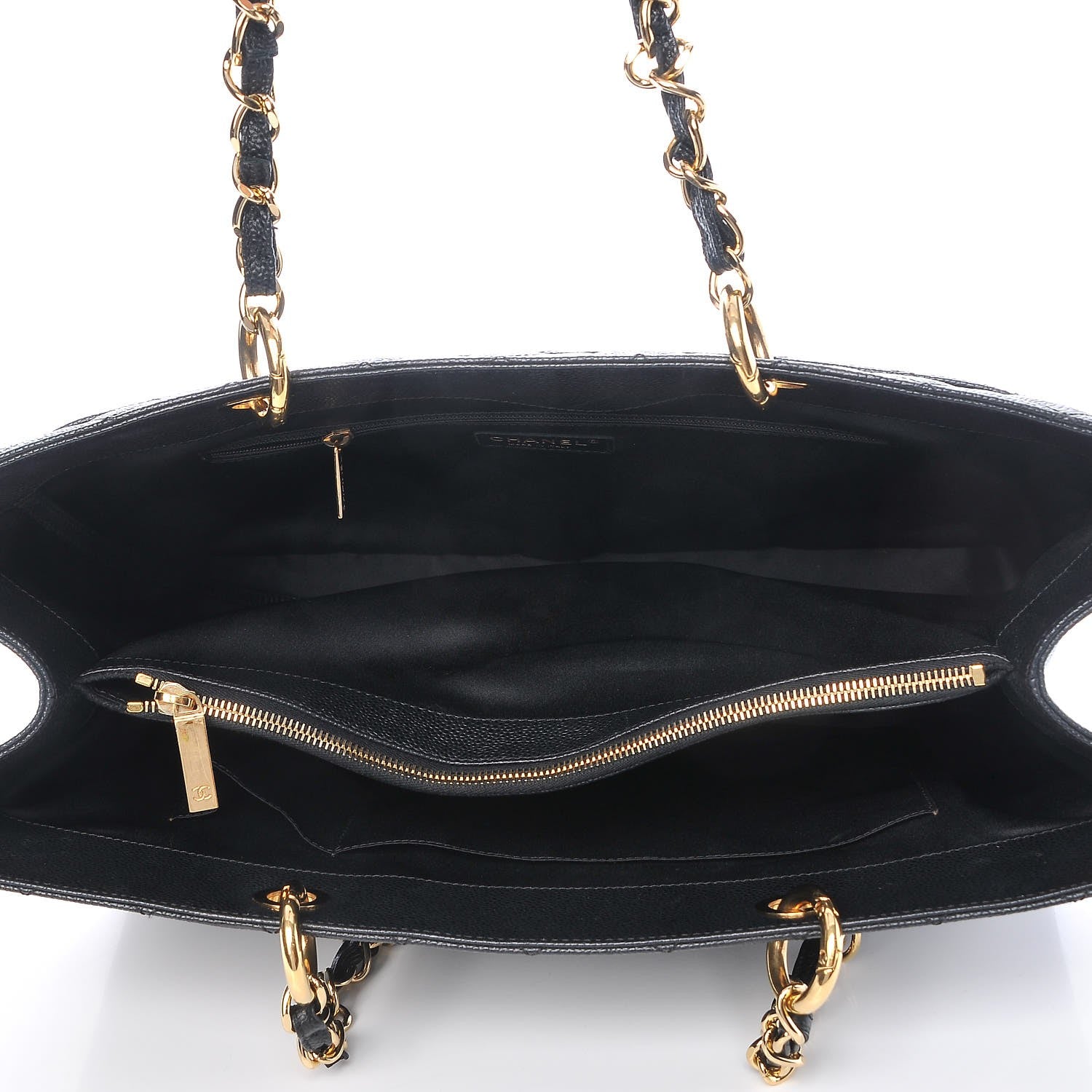 Chanel Caviar Quilted XL Grand Shopping Tote GST Black 5 of 7