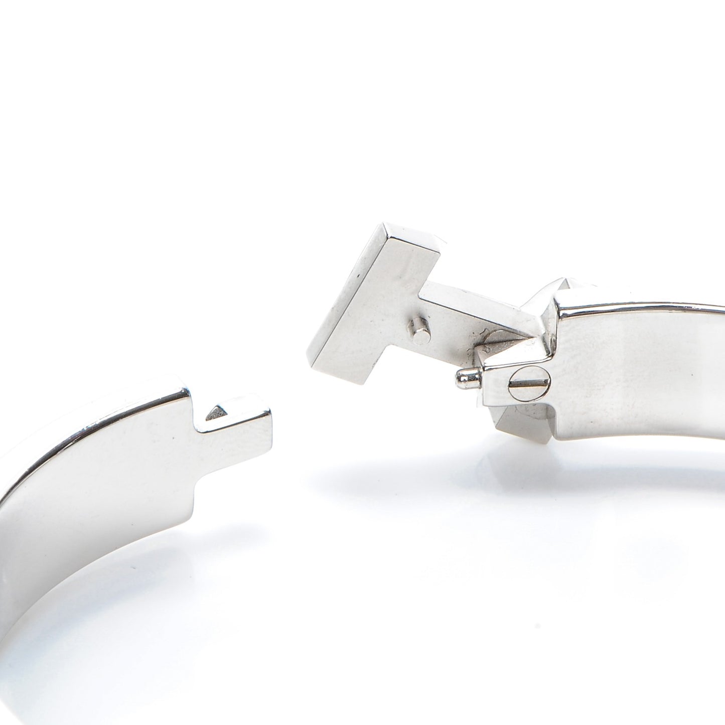 Enamel Narrow Clic Clac H Bracelet GM Bleu Canard