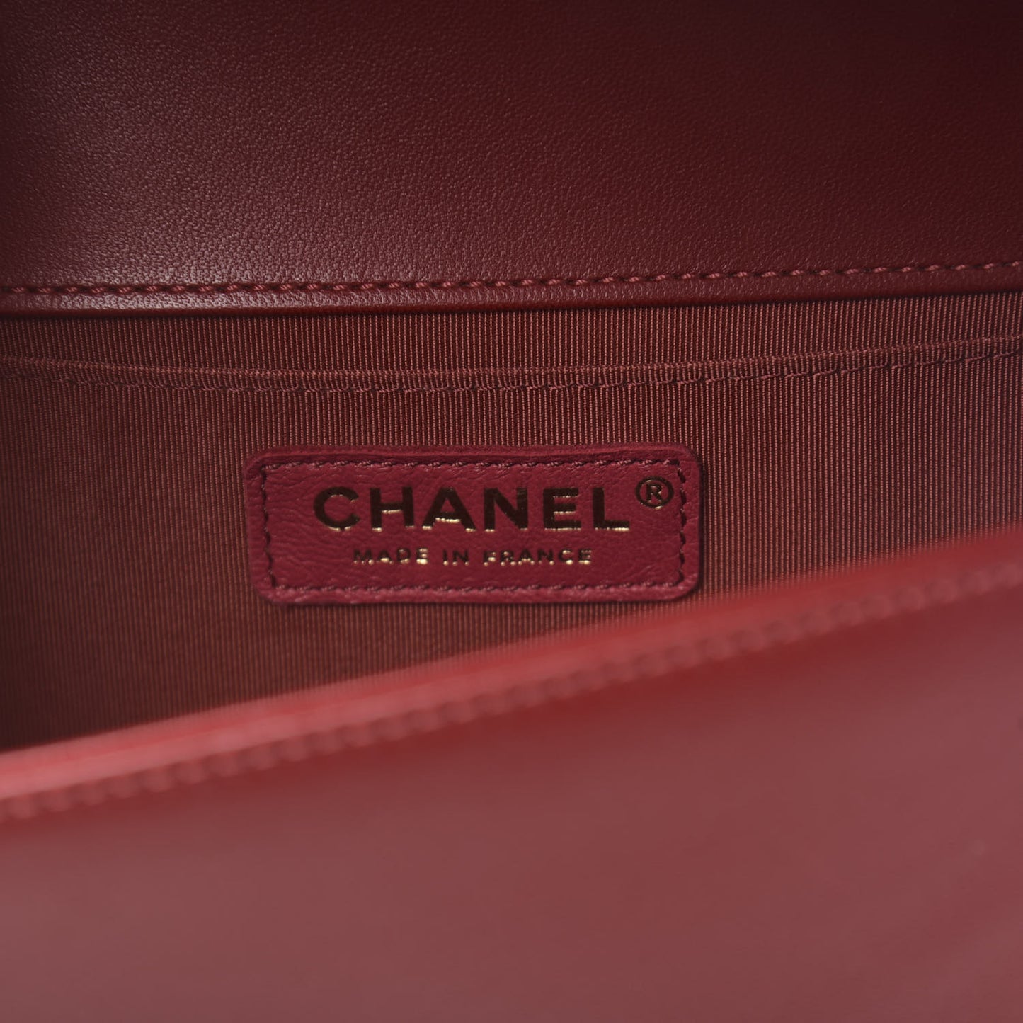 Lambskin Quilted Medium Boy Flap Red