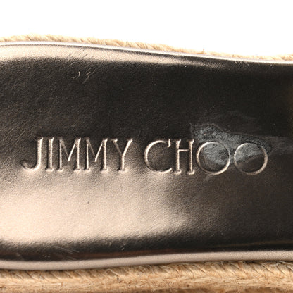 Jimmy Choo Snakeskin Prima Espadrille Wedge Sandals 38 Brown 8 of 8