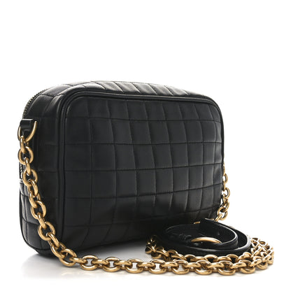 Saint Laurent Lambskin Carre Quilted Cassandre Mini Camera Bag Black 3 of 9