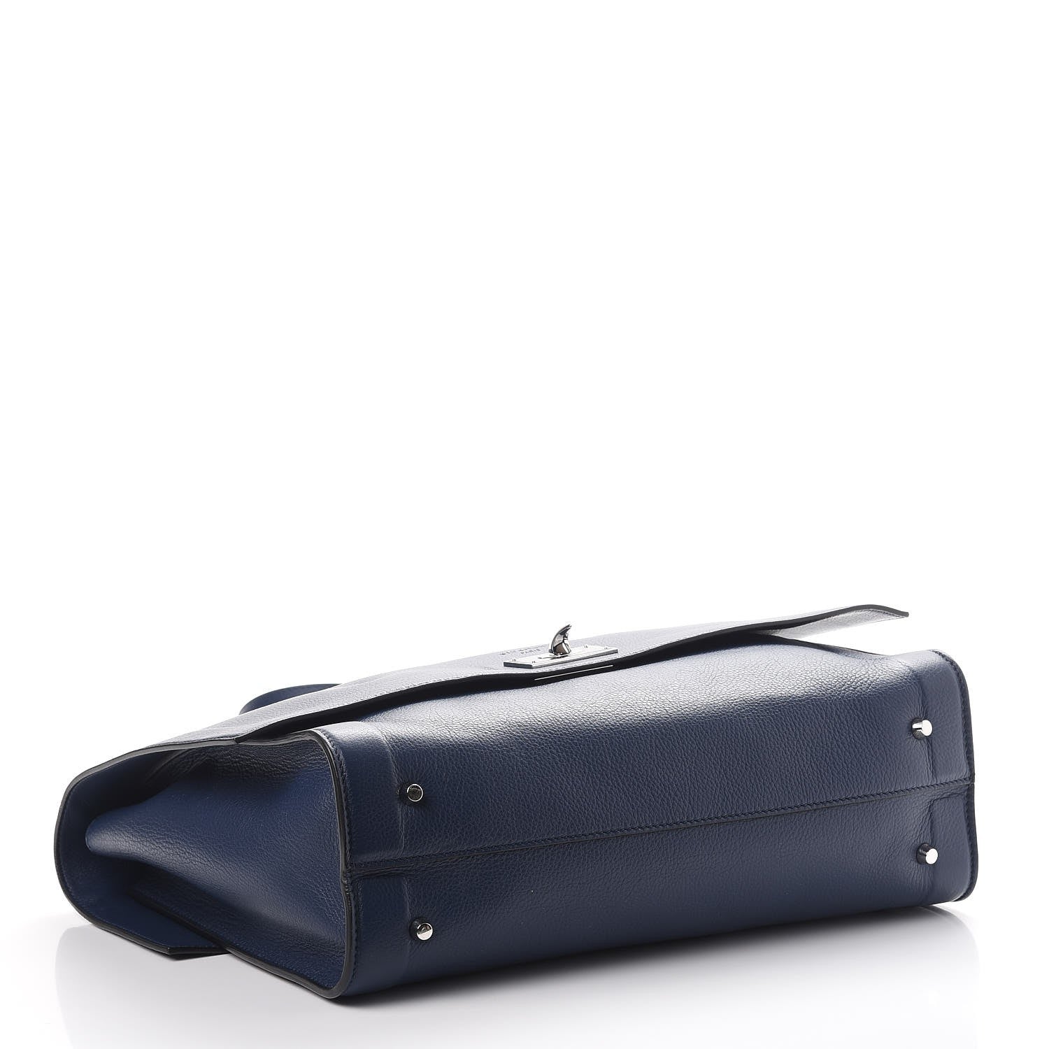 Givenchy Grained Calfskin Medium Shark Lock Satchel Navy 5 of 10
