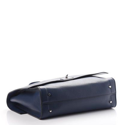 Givenchy Grained Calfskin Medium Shark Lock Satchel Navy 5 of 10