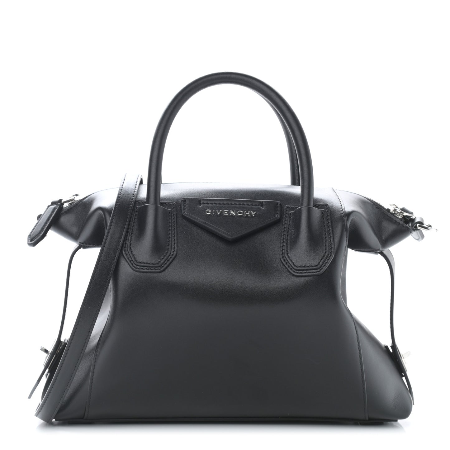 Smooth Calfskin Small Soft Antigona Black