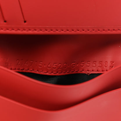 Balenciaga Calfskin Grid Embossed Passport Cover Rouge Vermillon 8 of 9