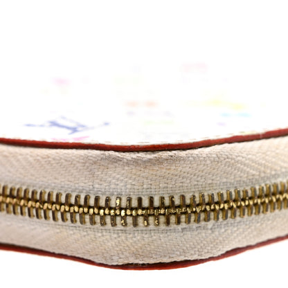 Louis Vuitton Monogram Multicolor Zippy Coin Purse Wallet White Litchi 11 of 11