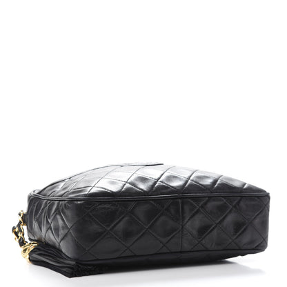 Chanel Lambskin Quilted CC Tassel Camera Case Black 4 of 10