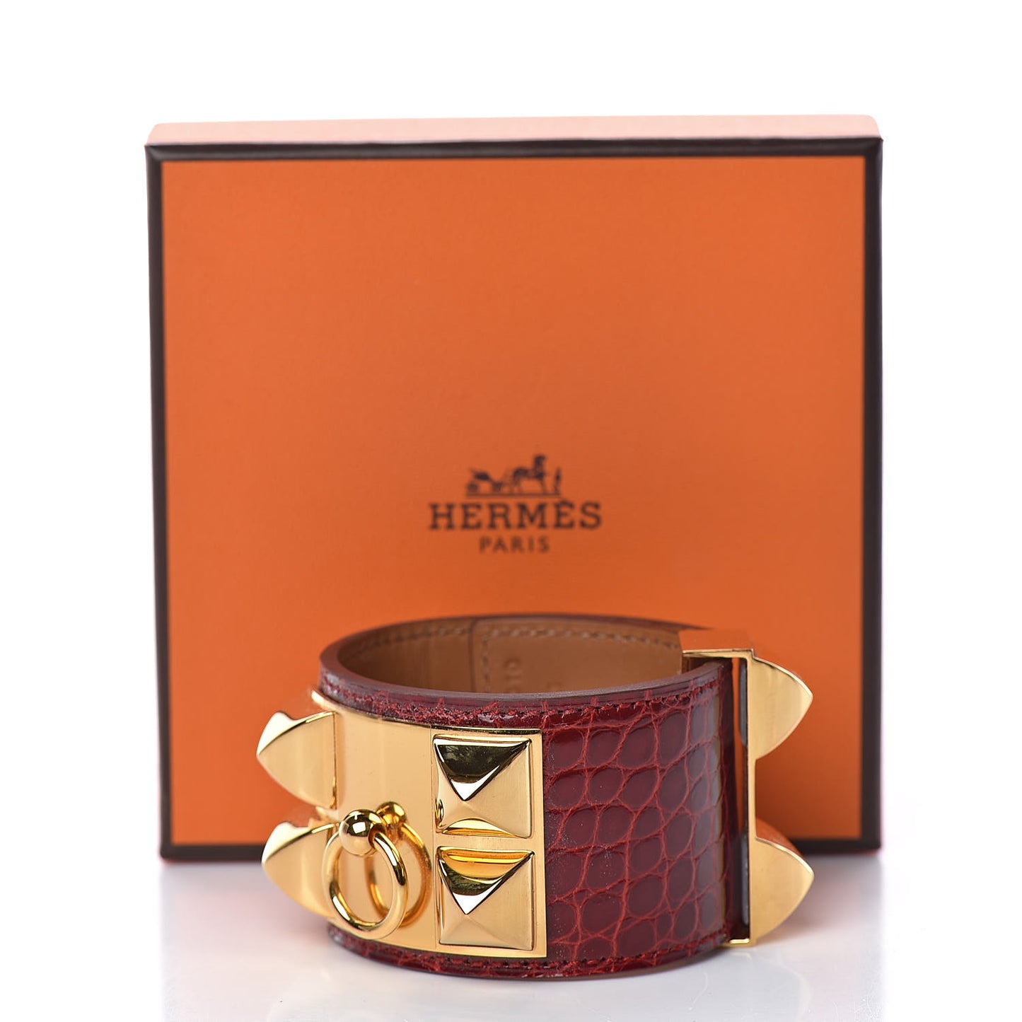 Shiny Alligator Collier De Chien CDC Bracelet S Rouge H