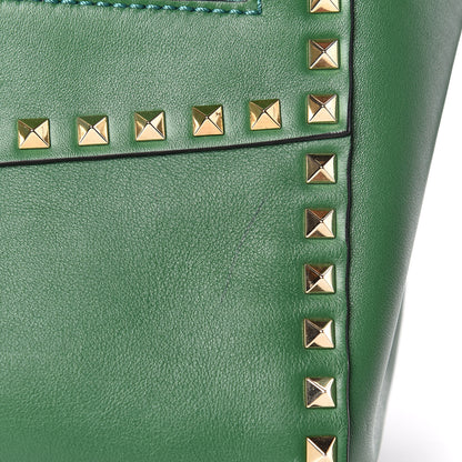 Valentino Garavani VALENTINO Vitello Rockstud Top Handle Satchel Pop Green 9 of 13