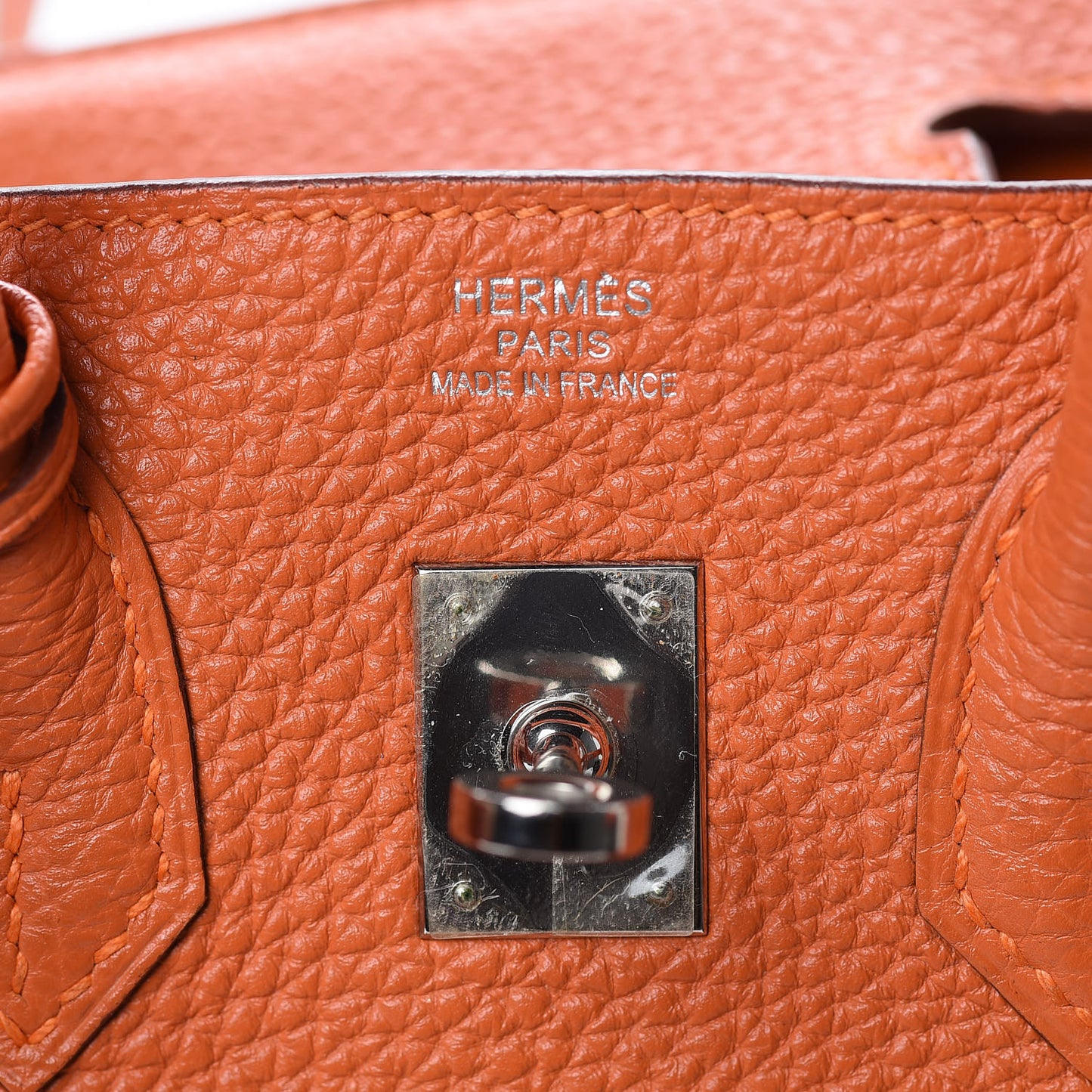 Taurillon Clemence Birkin 25 Orange