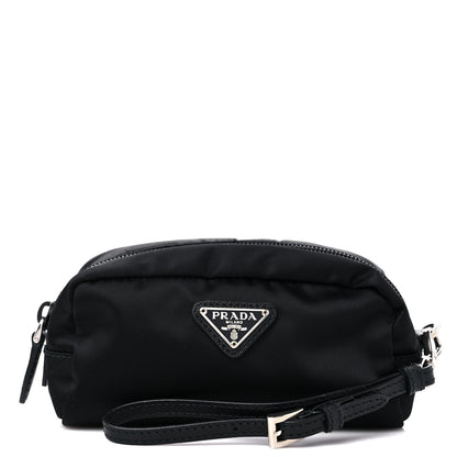 Prada Tessuto Nylon Saffiano Wristlet Black 1 of 8