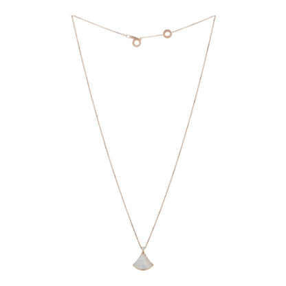 Bulgari 18K Rose Gold Diamond Mother of Pearl Small Divas' Dream Pendant Necklace 3 of 5