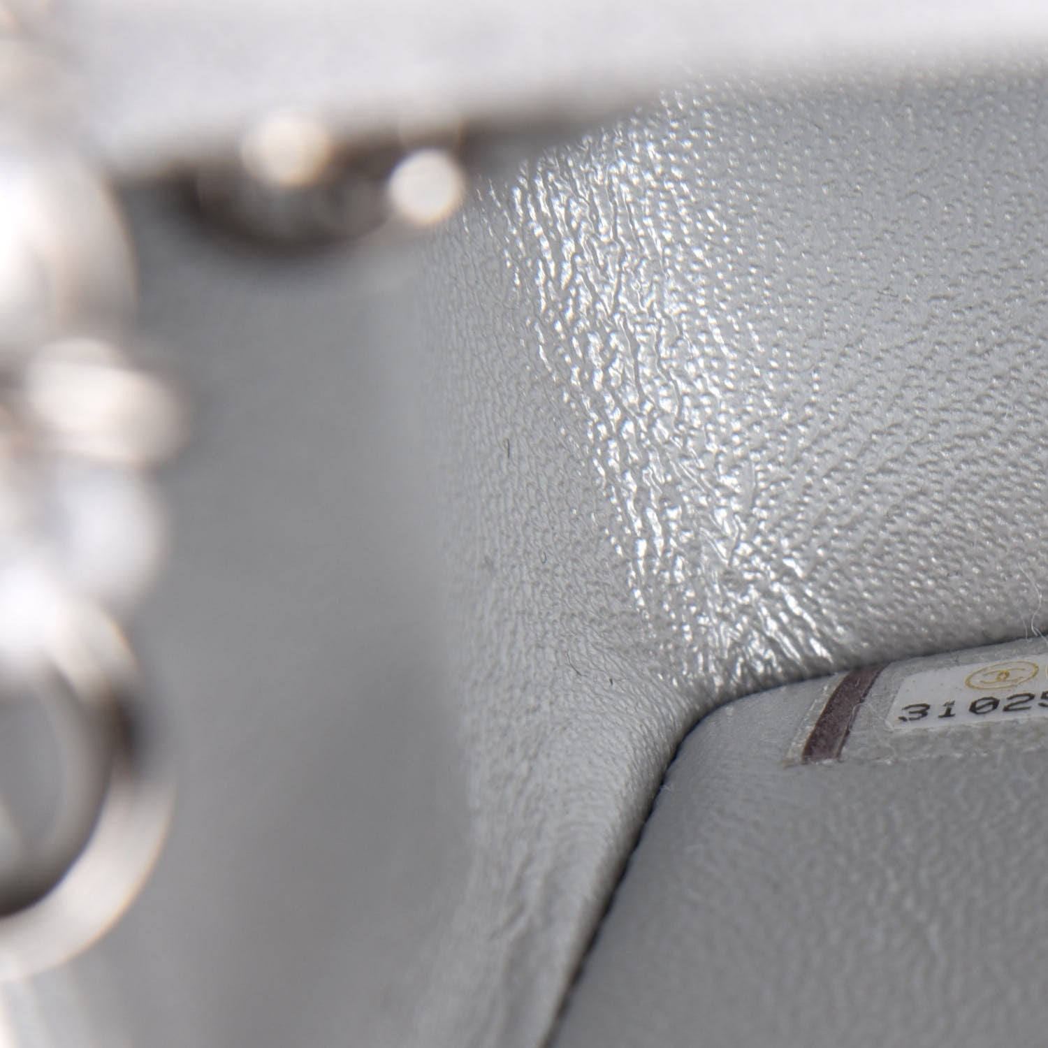Chanel Metallic Lambskin Quilted Mini Rectangular Flap Silver 9 of 11
