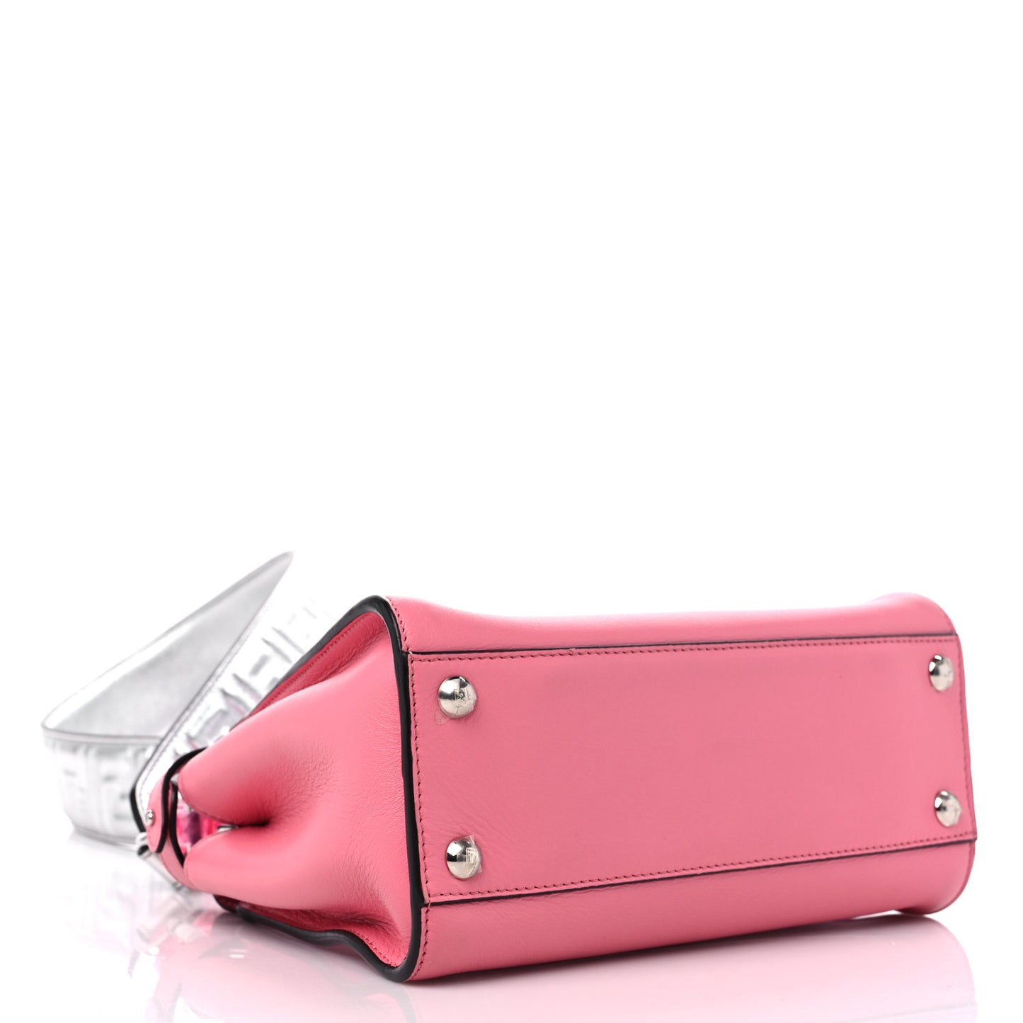 Vitello Seta Nappa Mini Plexi Handle Peekaboo Iconic Satchel Pink