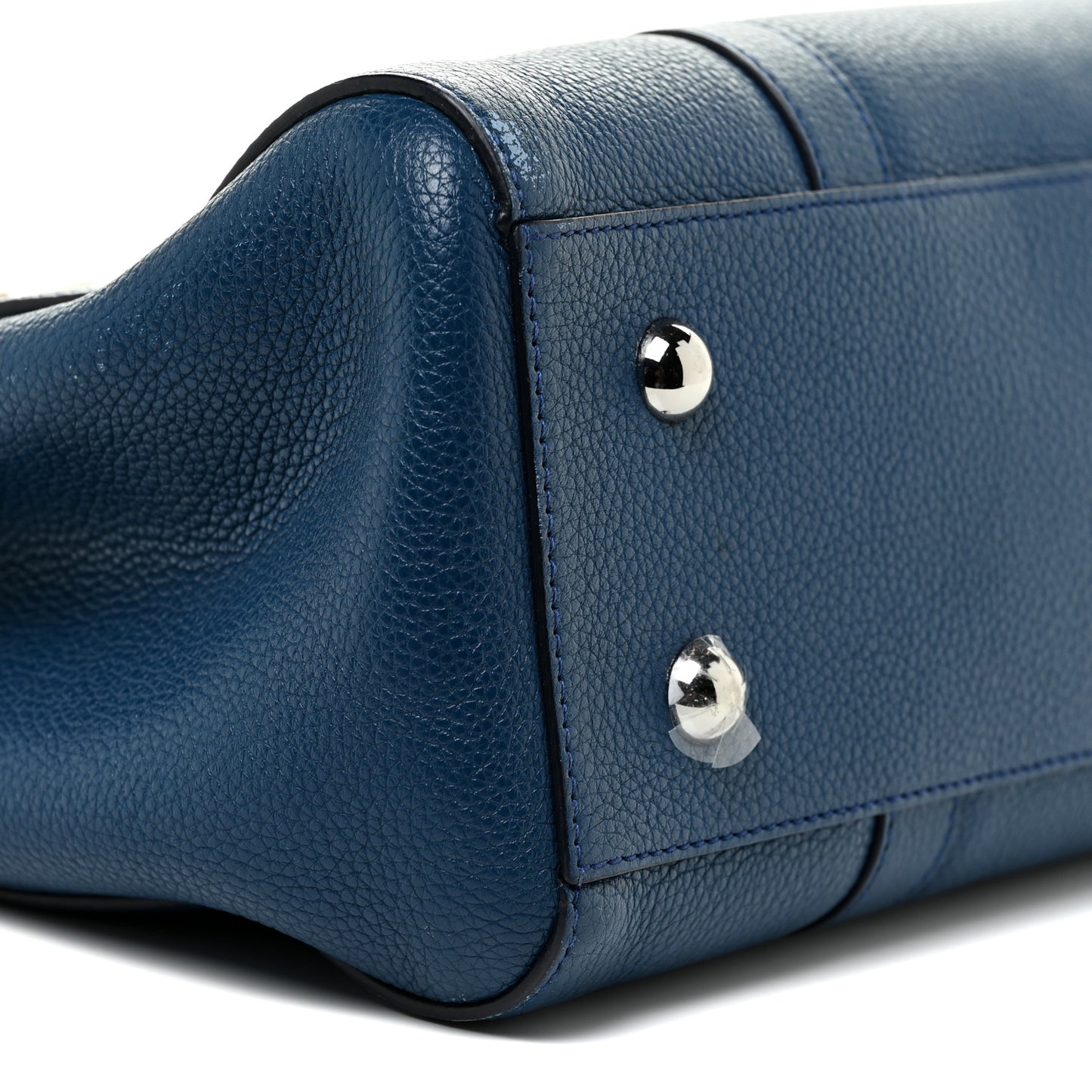 Small Classic Grain Calfskin Bayswater Double Zip Tote Blue