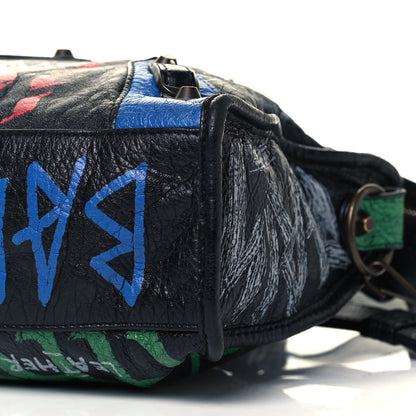 Balenciaga Agneau Graffiti All Over Classic Hardware S City Black Vert Rouge 8 of 8