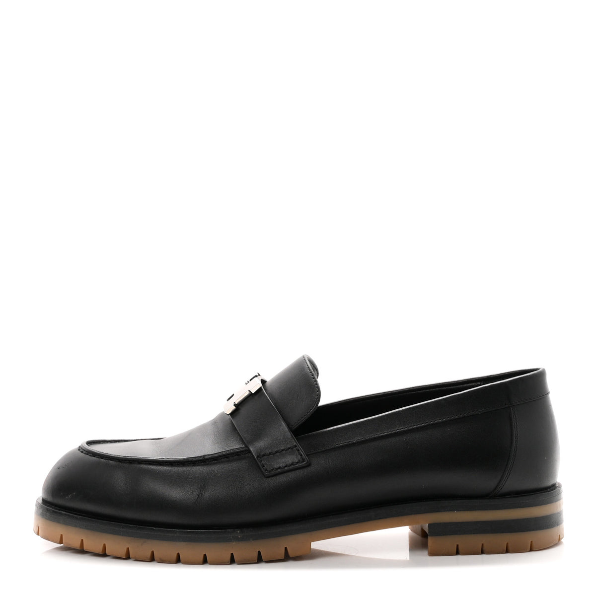 Calfskin Womens Faubourg Loafers 40 Black