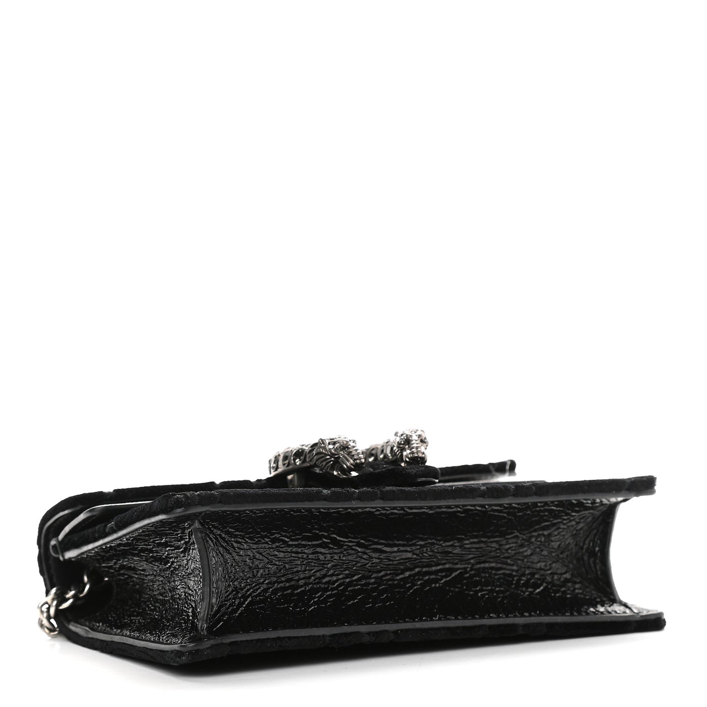 Velvet GG Monogram Super Mini Dionysus Shoulder Bag Black