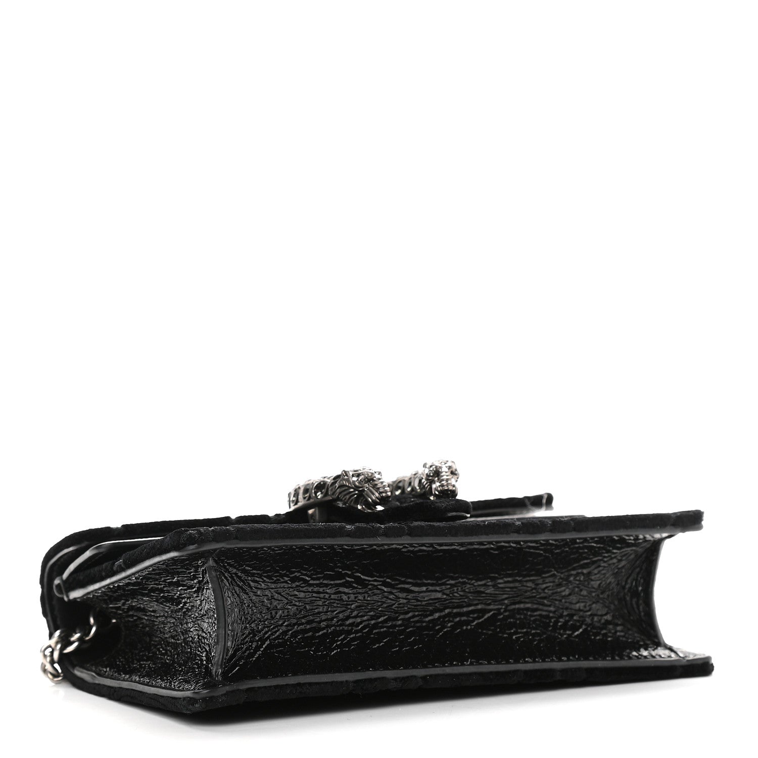 Gucci Velvet GG Monogram Super Mini Dionysus Shoulder Bag Black 4 of 8