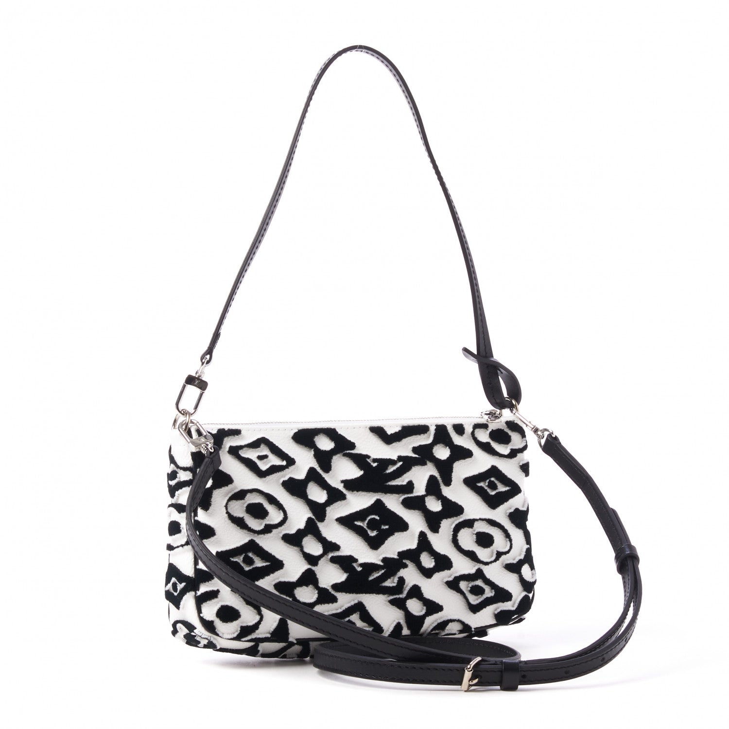 Louis Vuitton X UF Tufted Monogram Pochette Accessories White Black 2 of 8