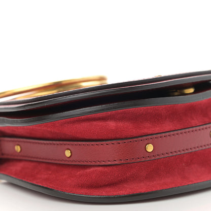 Chloe Calfskin Suede Small Nile Bracelet Bag Intense Red 9 of 12