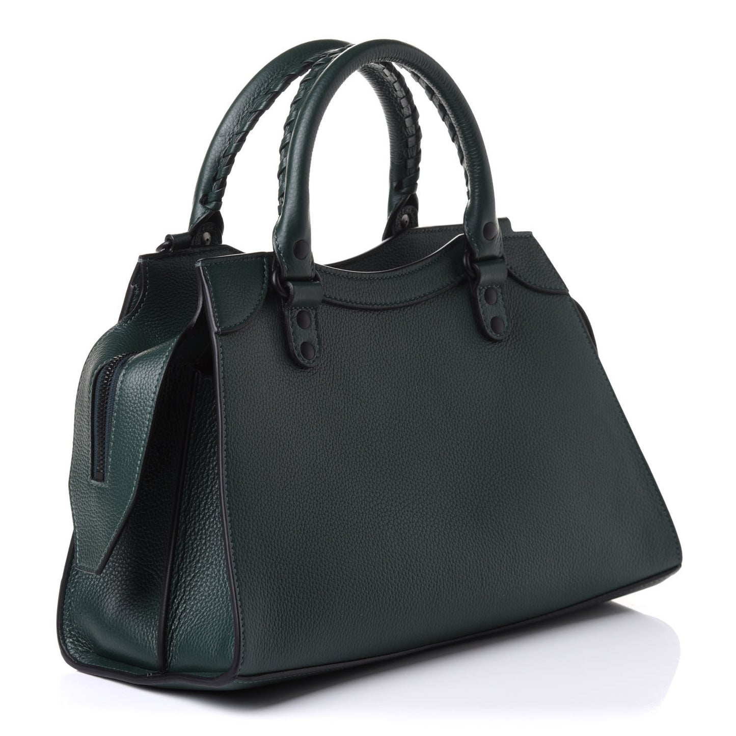 Grained Calfskin Neo Classic Matte Black Hardware S City Forest Green