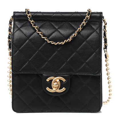 Chanel Lambskin Quilted Chic Pearls Flap Black 1 of 9