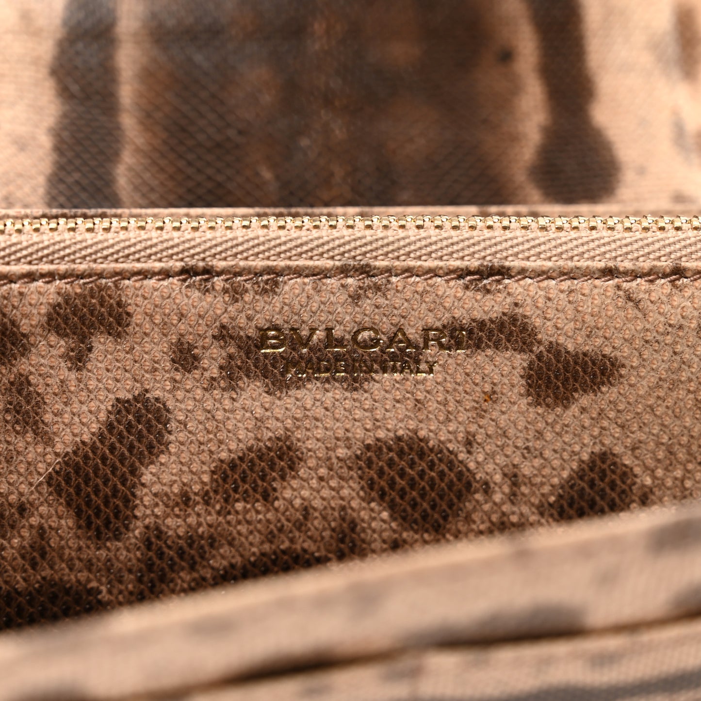 Karung Calfskin Serpenti Forever Long Wallet Brown