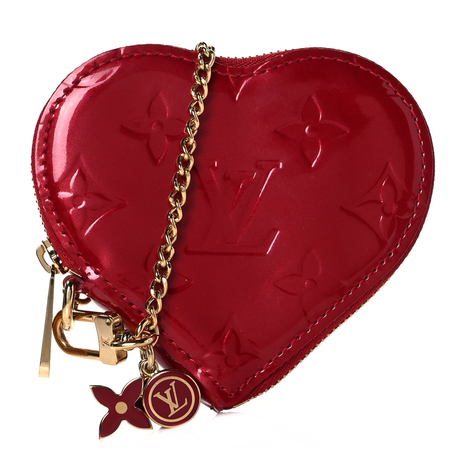 Louis Vuitton Vernis Coeur Heart Coin Purse Pomme D'Amour 1 of 11