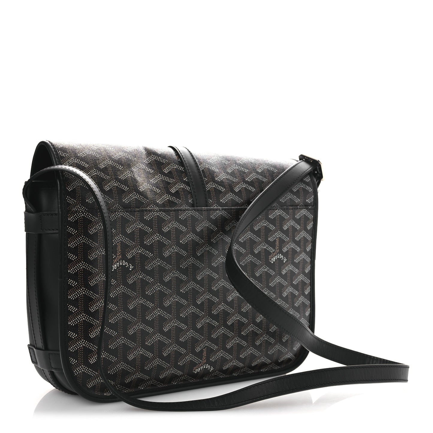 Goyardine Belvedere II MM Messenger Bag Black