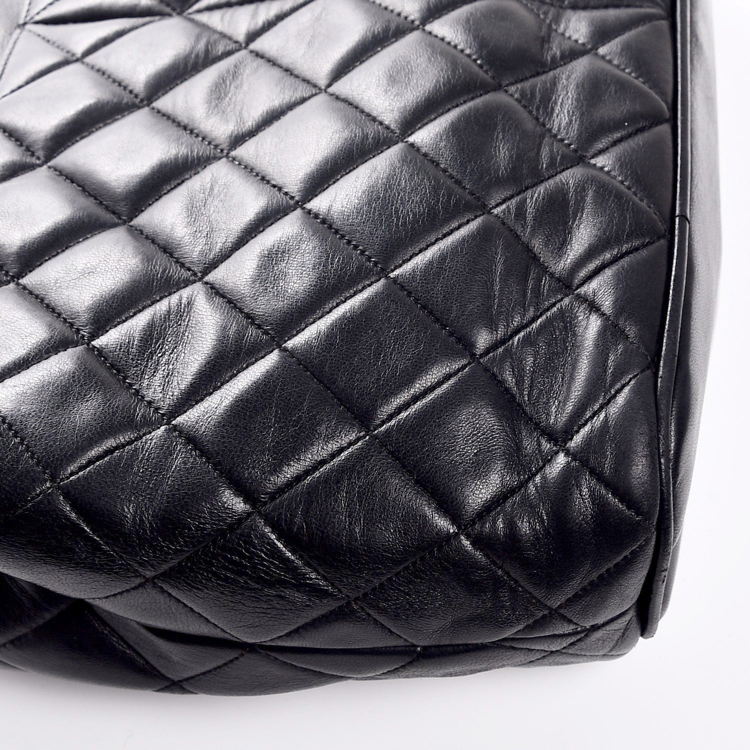 Chanel Lambskin Quilted Shoulder Bag Black 8 of 9