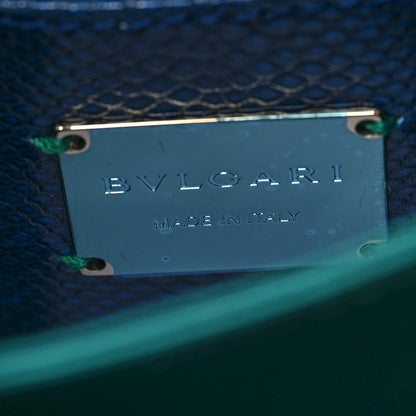 Bulgari Shiny Karung Serpenti Forever Top Handle Dark Blue 7 of 10