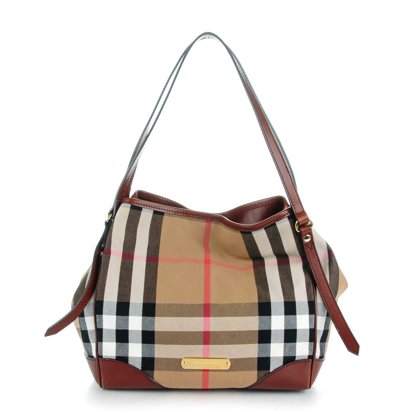 House Check Small Canterbury Tote Dark Tan