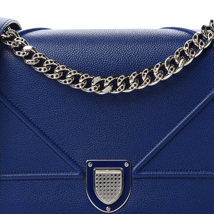 Christian Dior Grained Calfskin Medium Diorama Flap Bag Bleu De Minuit 12 of 13