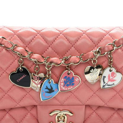 Chanel Lambskin Quilted Valentine Charms Medium Single Flap Pink 8 of 8