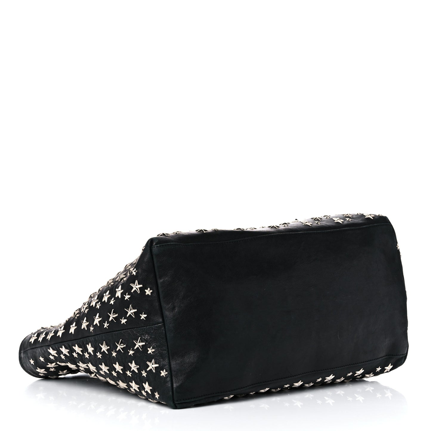 Calfskin Sasha Star Studded Tote Black