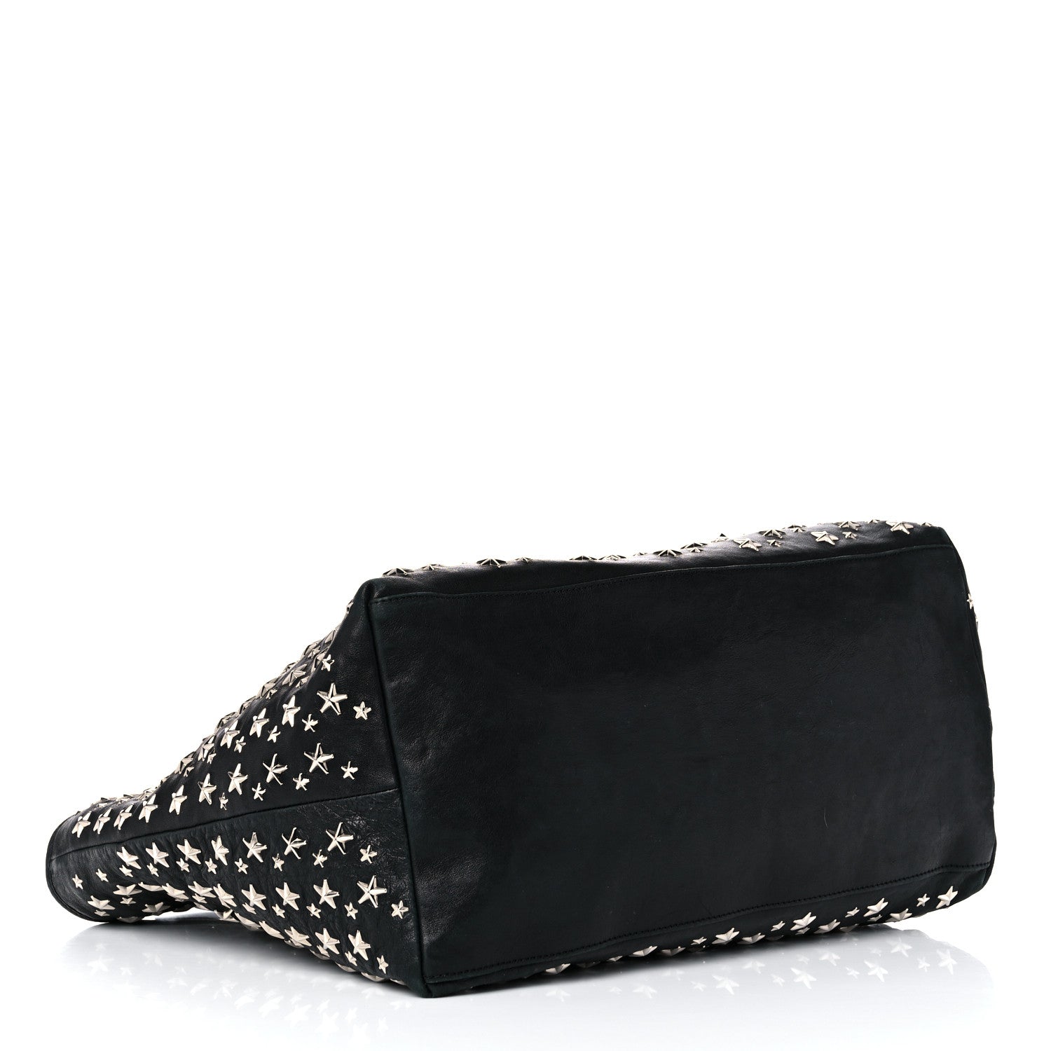 Jimmy Choo Calfskin Sasha Star Studded Tote Black 4 of 17