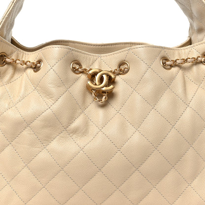 Chanel Caviar Quilted Small Chanel 25 Handbag Beige 7 of 10