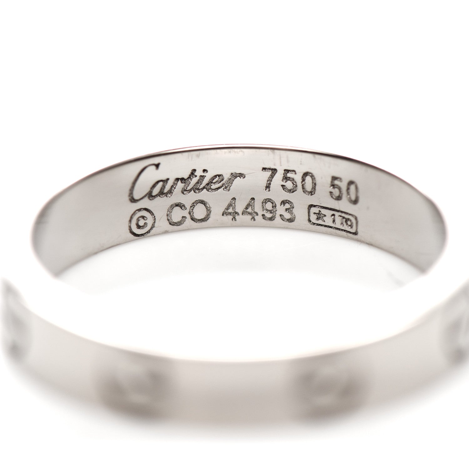 Cartier 18K White Gold 3.5mm LOVE Wedding Band Ring 50 5.25 4 of 4