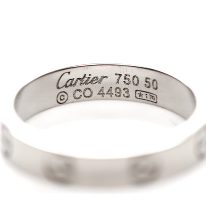 Cartier 18K White Gold 3.5mm LOVE Wedding Band Ring 50 5.25 4 of 4