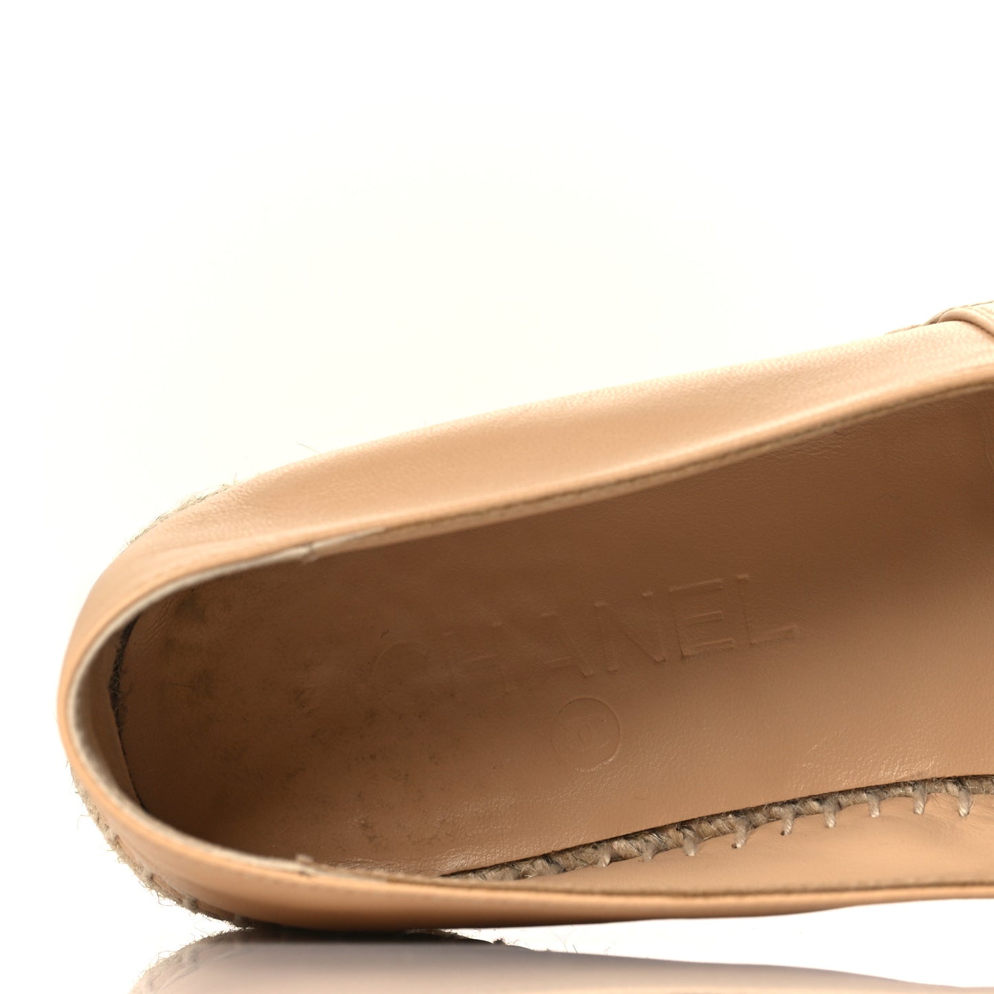 Lambskin CC Espadrilles 39 Beige Black