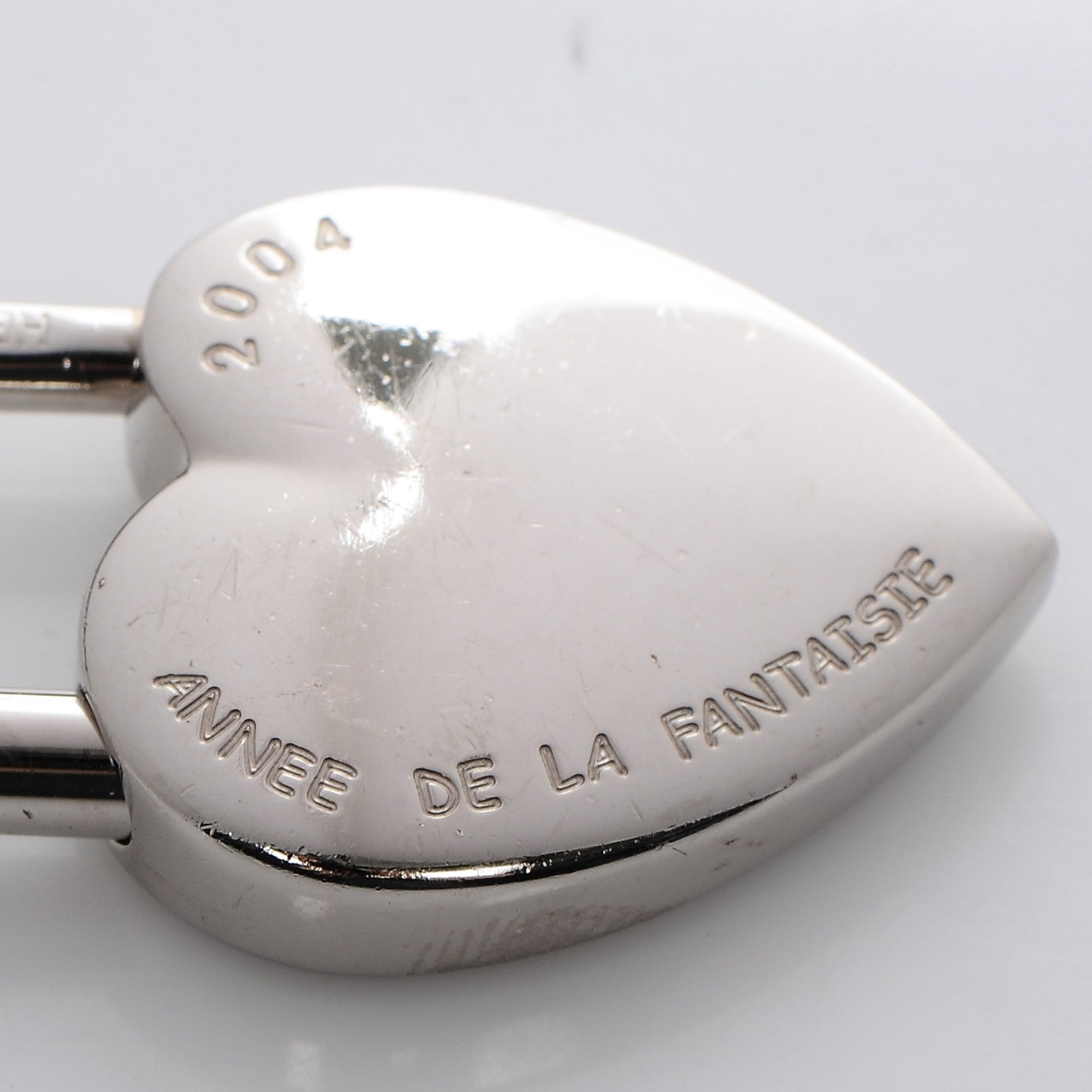 Hermes Palladium Annee De La Fantaisie Heart Cadena Lock 3 of 4