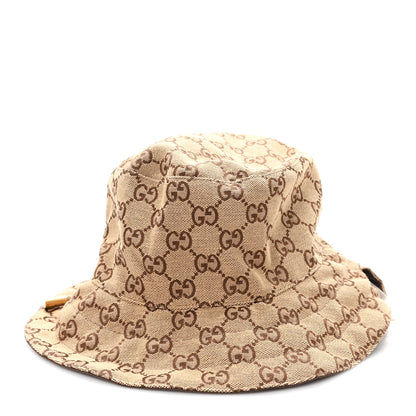 Gucci Canvas Monogram Reversible Bucket Hat XXL Brown 3 of 16