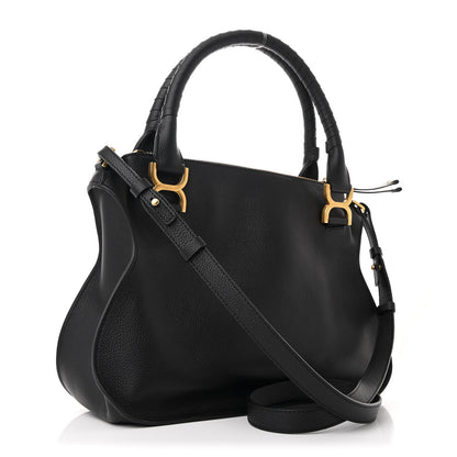 Chloe Calfskin Braided Medium Marcie Double Carry Black 3 of 10