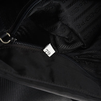 Prada Nylon Flat Messenger Bag Black 6 of 10