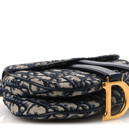 Christian Dior Oblique Mini Saddle Bag Blue 9 of 11