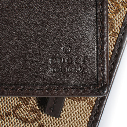 Gucci Monogram Calfskin Ladies Web Continental Wallet Beige Ebony Cocoa 5 of 7