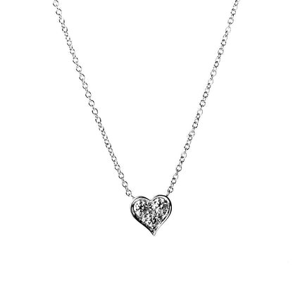 Tiffany Platinum Diamond Heart Pendant Necklace 4 of 6
